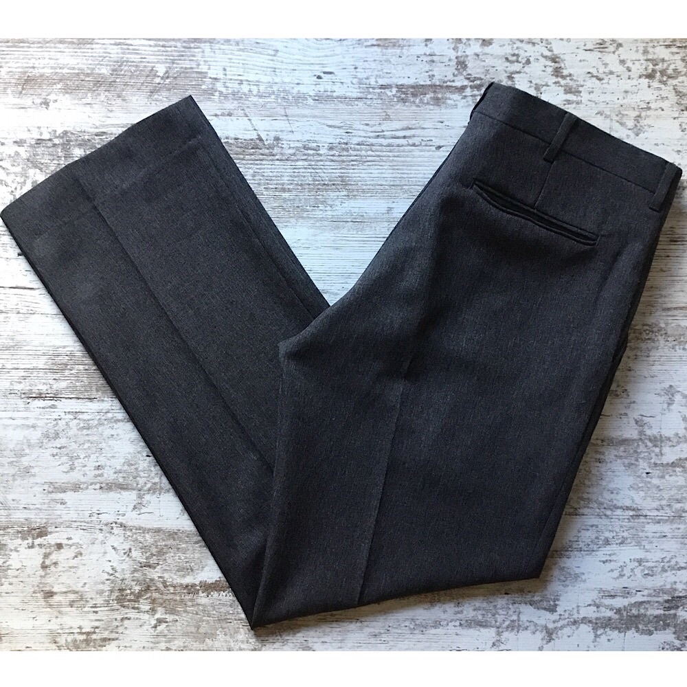 Gray perma prest polyester pants